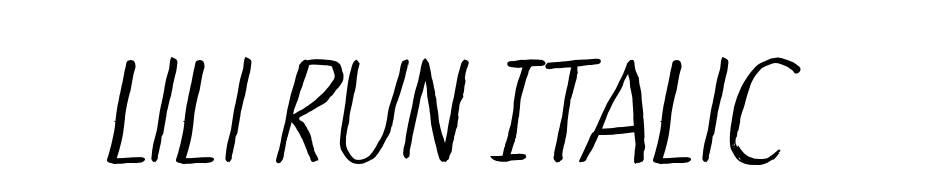 Lili Run Italic Yazı tipi ücretsiz indir